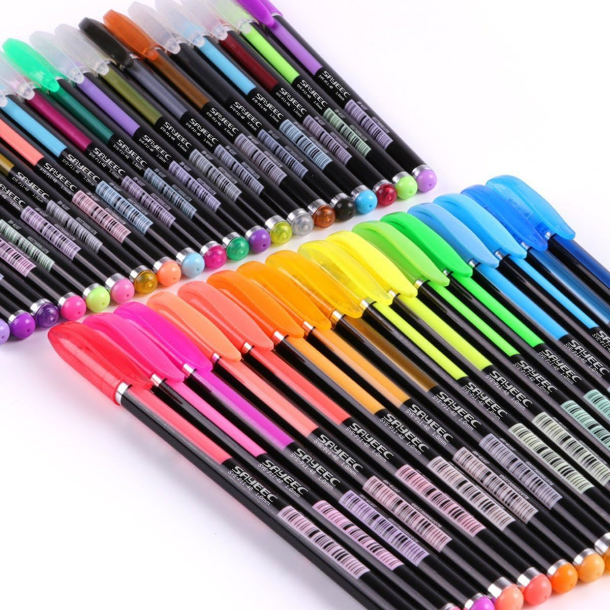 Home Collection 48-Pack Metallic Glitter Neon Gel Pens