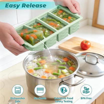 Home Collection Pack of 5 Silicone Freezer Food Molds with Steel Rim