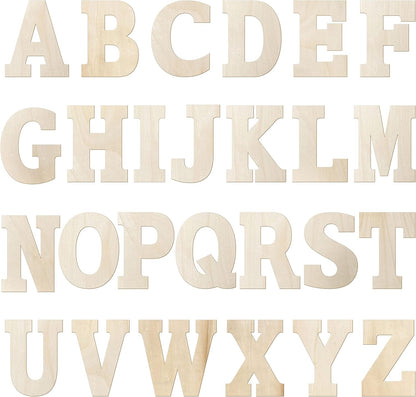 Home Collection 88-Piece Unfinished Wooden Alphabet Letters Set
