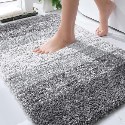 30x20 Microfiber Bathroom Rug – Soft Absorbent Bath Mat with Non-Slip Rubber Backing