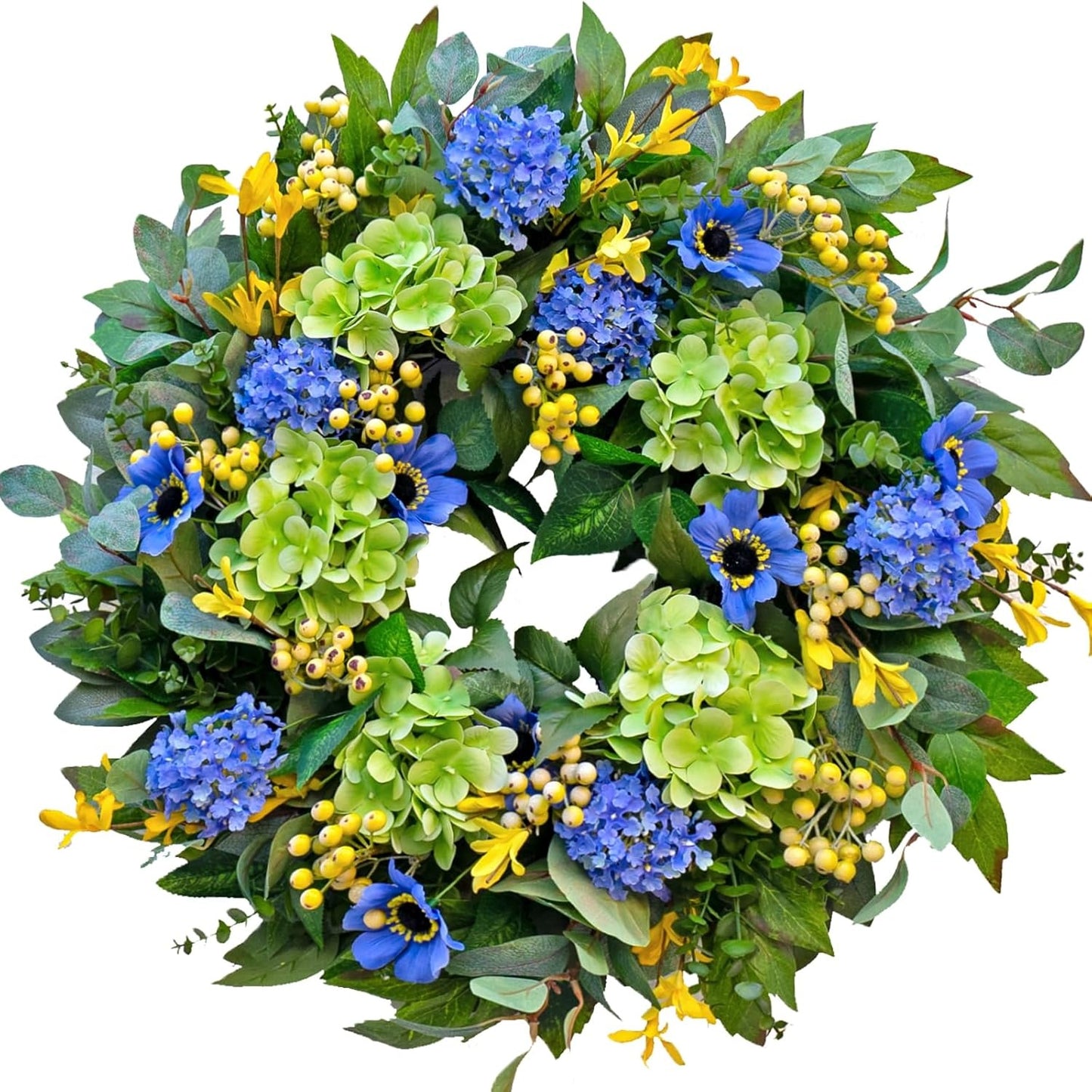 Home Collection Artificial Spring Summer Wreath for Front Door 24 Inch