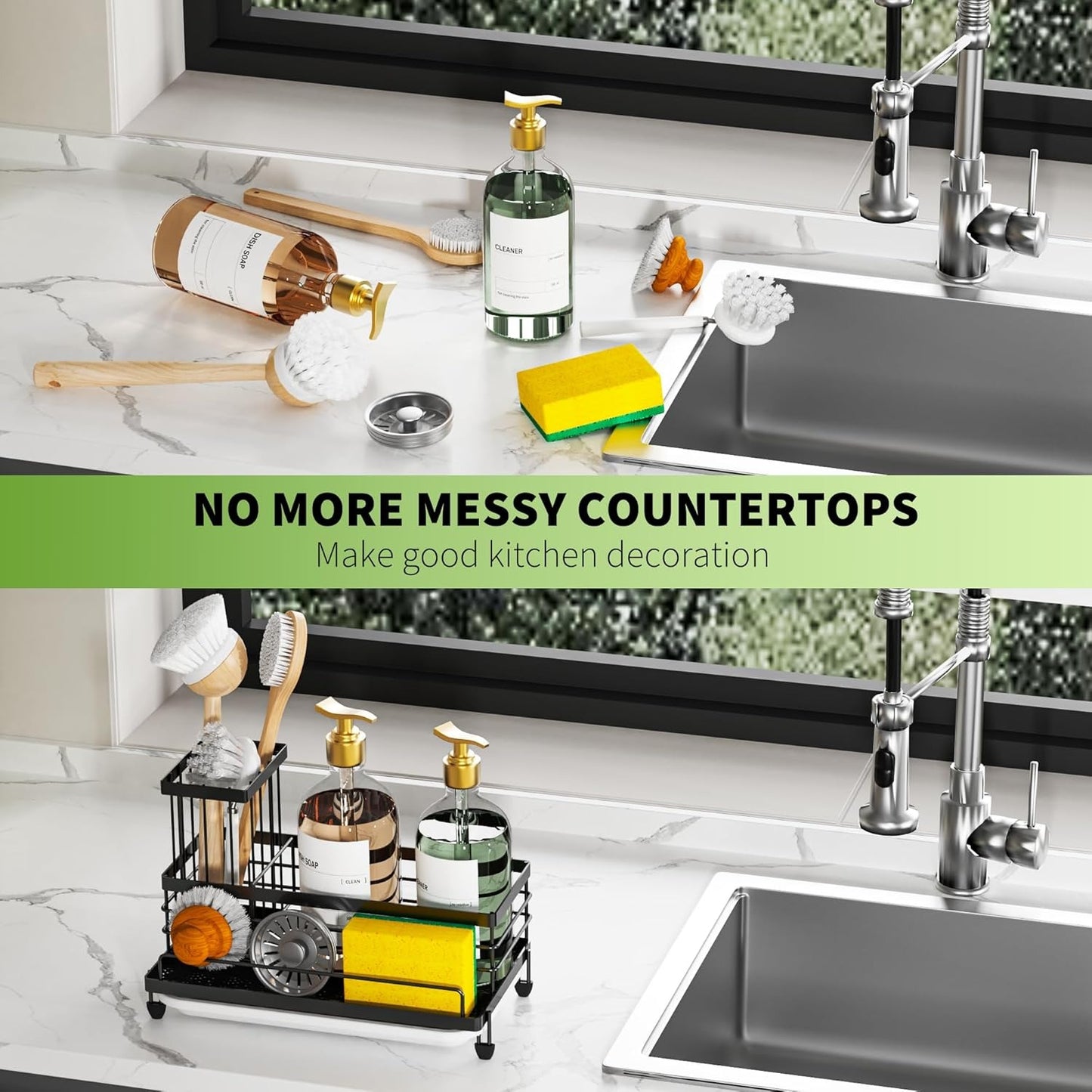 Home Collection Large Capacity Kitchen Sink Caddy Organizer