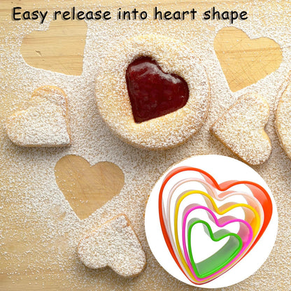 Home Collection Double-Sided Plastic Cookie Cutter Set Multi-Size Biscuit and Fruit Cutters