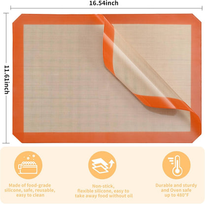 Home Collection  2-Pack Silicone Baking Mats
