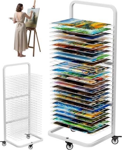 Home Collection Art Drying Rack with 25 Removable Shelves