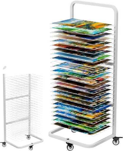 Home Collection Art Drying Rack with 25 Removable Shelves