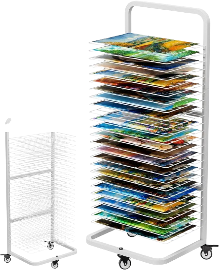 Home Collection Art Drying Rack with 25 Removable Shelves