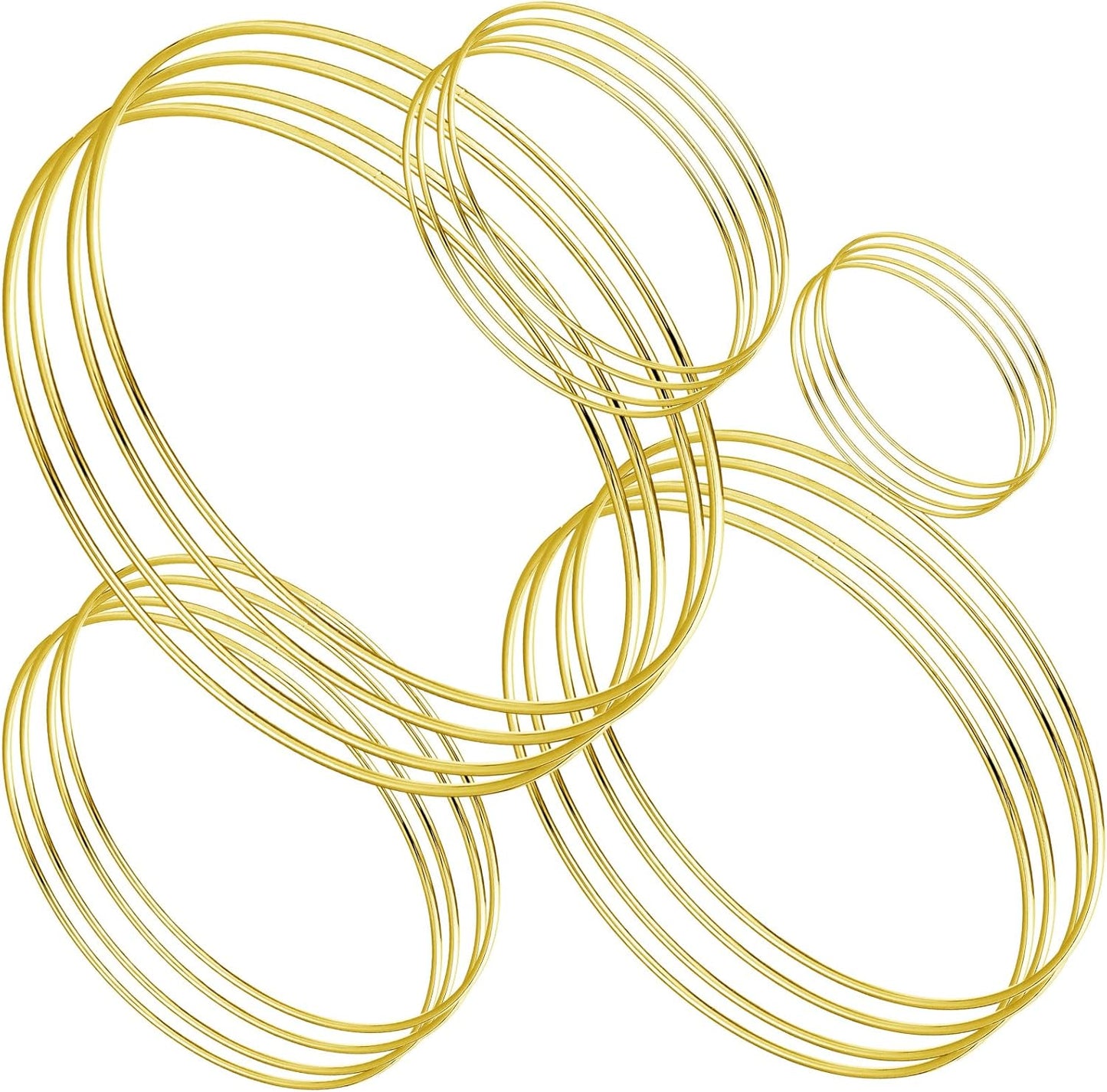Home Collection 20-Piece Gold Metal Rings for Crafts