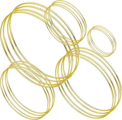 Home Collection 20-Piece Gold Metal Rings for Crafts