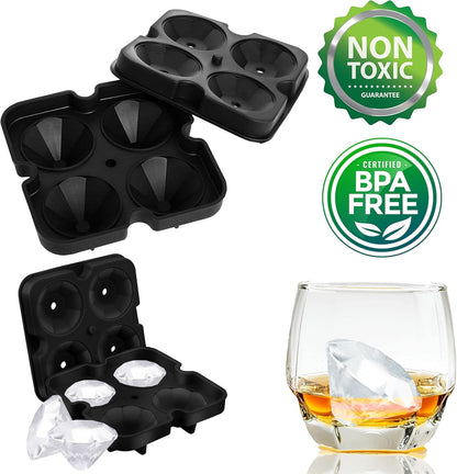 Home Collection Large Silicone 3D Diamond Ice Cube Tray