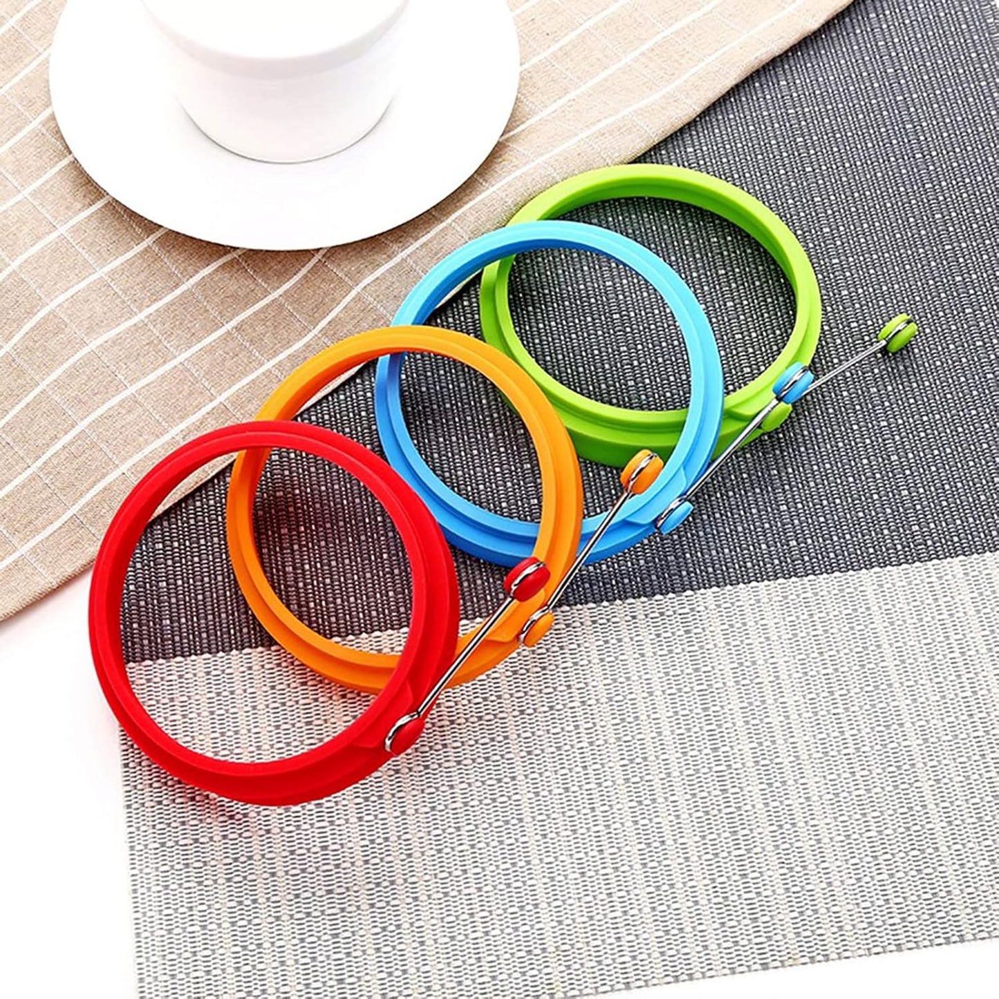 Home Collection 4-Pack 4-Inch Silicone Egg Frying Rings