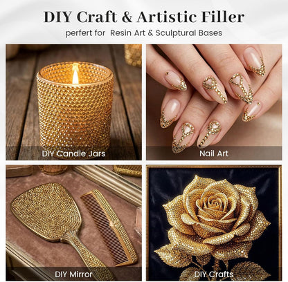 Home collection 28000PCS 3mm Gold Acrylic Diamonds