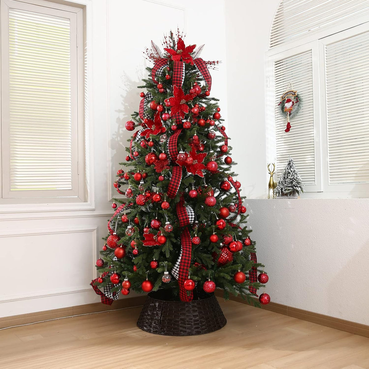 Home Collection Pack of 36 Shatterproof Christmas Ball Ornaments 6 Styles in 3 Sizes