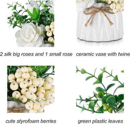 Home Collection Set of 2 Artificial Flower Arrangement with Vase