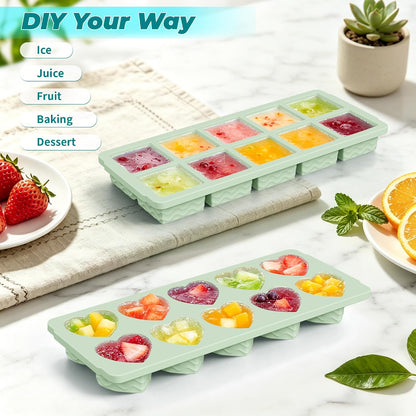 Home Collection Pack of 5 Silicone Freezer Food Molds with Steel Rim