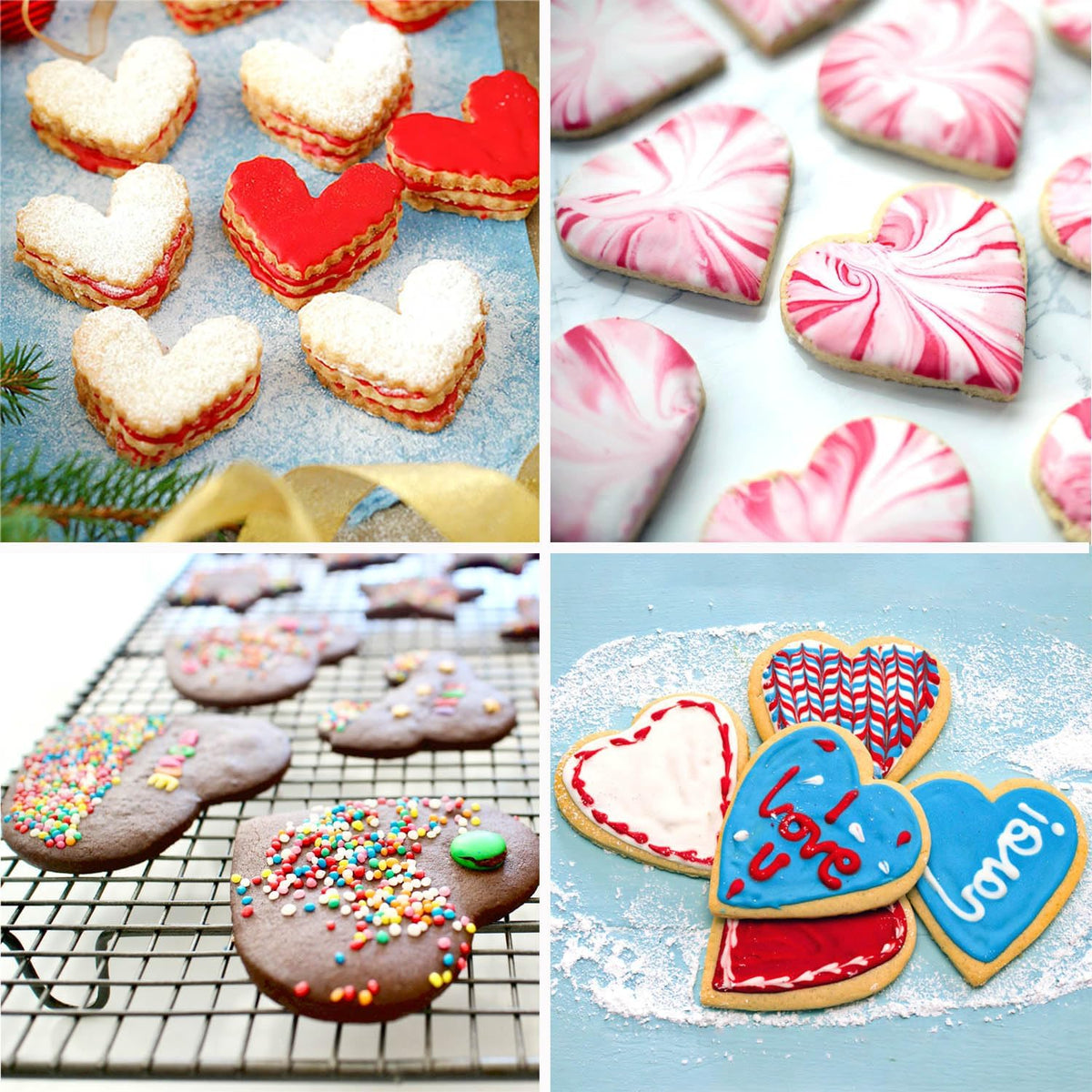 Home Collection Double-Sided Plastic Cookie Cutter Set Multi-Size Biscuit and Fruit Cutters