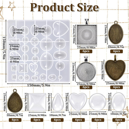 Home Collection Cabochon Gems Resin Pendant Kit