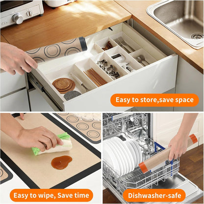 Home Collection  2-Pack Silicone Baking Mats