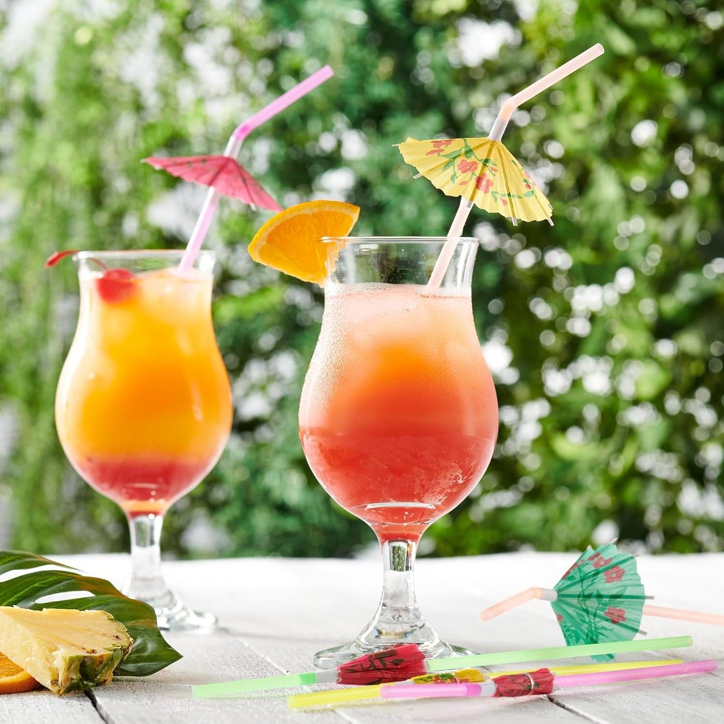 Home Collection Pack of 50 Assorted Mini Umbrella Drinking Straws