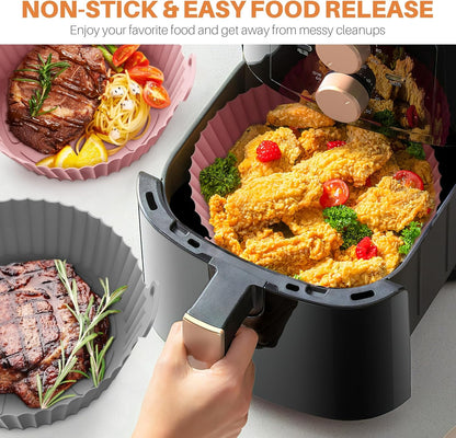 Home Collection 2-Pack Silicone Air Fryer Liners for 4–7 QT
