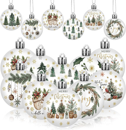 Home Collection Pack of 40 Mini Christmas Ball Ornaments 1.2 Inch Hanging Xmas Tree Decorations