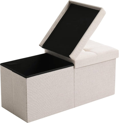 Home Collection 30-Inch Folding Storage Ottoman Bench
