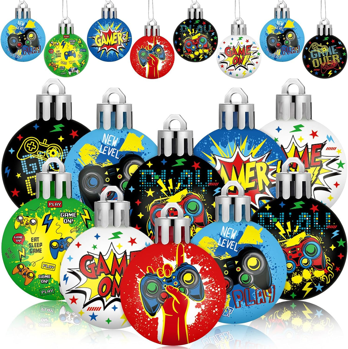Home Collection Pack of 40 Mini Christmas Ball Ornaments 1.2 Inch Hanging Xmas Tree Decorations