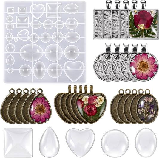 Home Collection Cabochon Gems Resin Pendant Kit