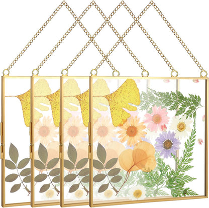 Home Collection 6x6 Inch  Pressed Flowers Glass Frames