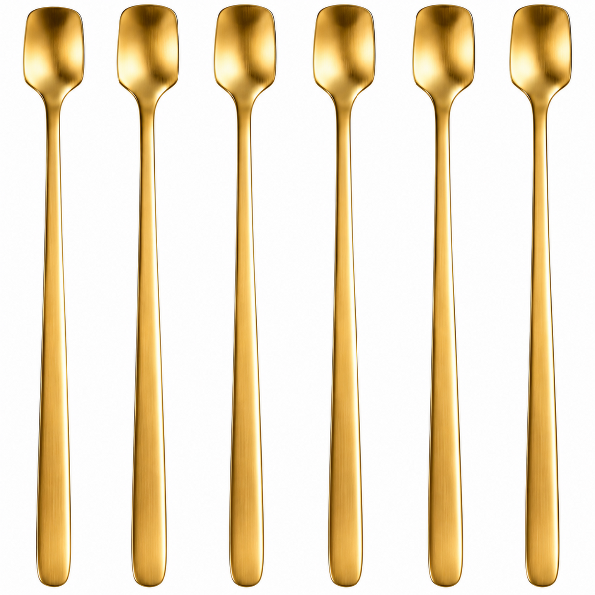 Home Collection Pack of 6 Stainless Steel Iced Tea Spoons 5.7 Inch