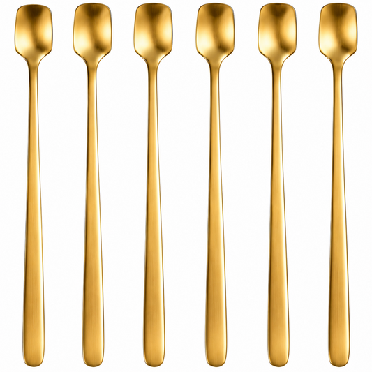 Home Collection Pack of 6 Stainless Steel Iced Tea Spoons 5.7 Inch