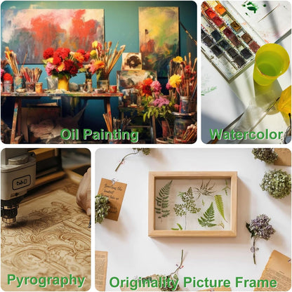 Home Collection 6 Pack Unfinished Wood Canvas Boards 9x12 Inch