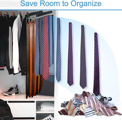 Home Collection Belt Hanger for Closet with 14 Hooks Holds Up to 42 Belts,