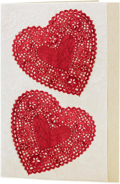 Home Collection 18-Pc 6-Inch Red Foil Paper Heart Doilies