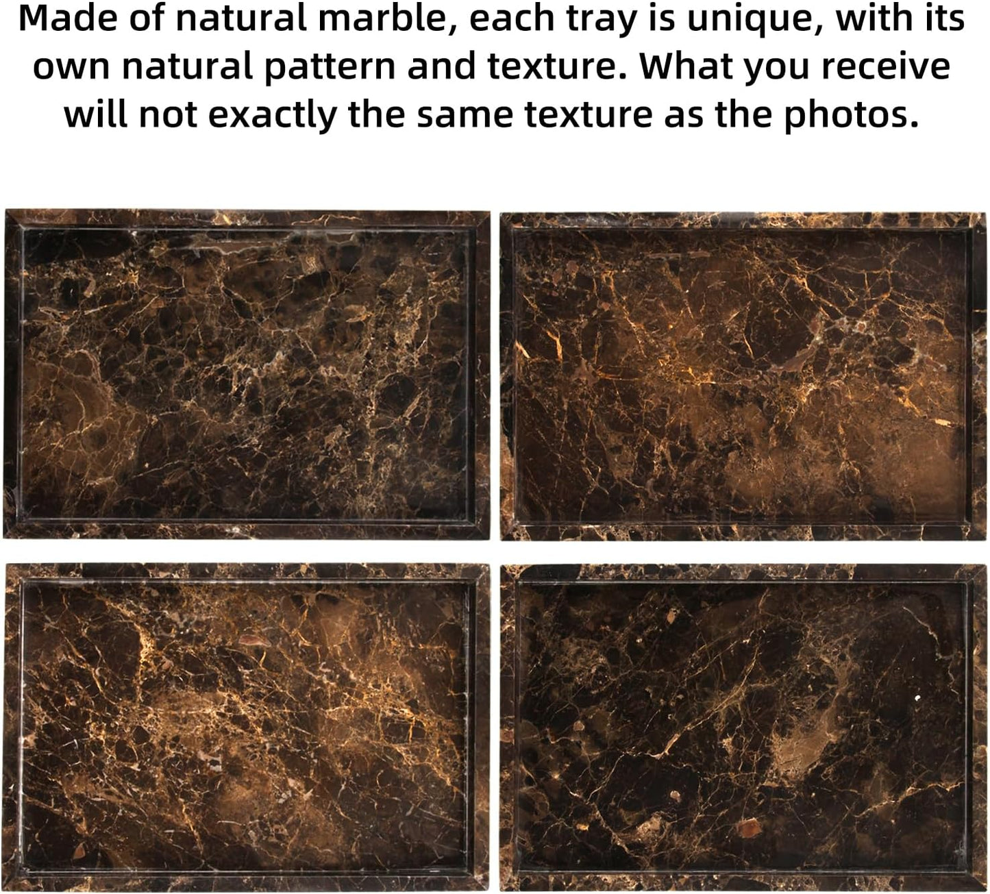 Home Collection Marble Bathroom Vanity Tray