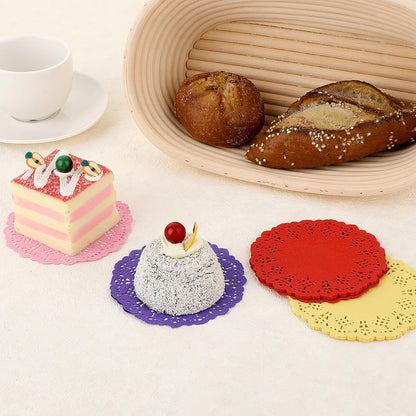 Home Collection 180-Pc 3.5-Inch Colored Lace Mini Paper Doilies