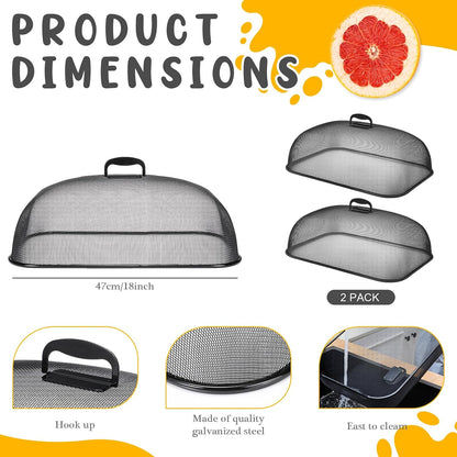 Home Collection Collapsible Metal Mesh Food Cover Dome with Handle 18-Inch