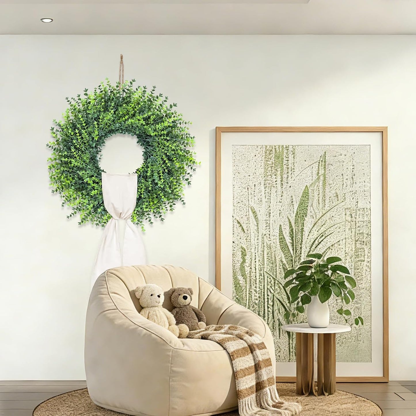Home Collection All-Season Large Boxwood Wreath for Front Doo 28-Inch