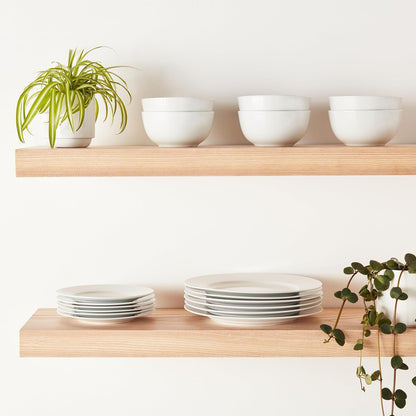 Home Collection 18-Piece White Porcelain Dinnerware Set