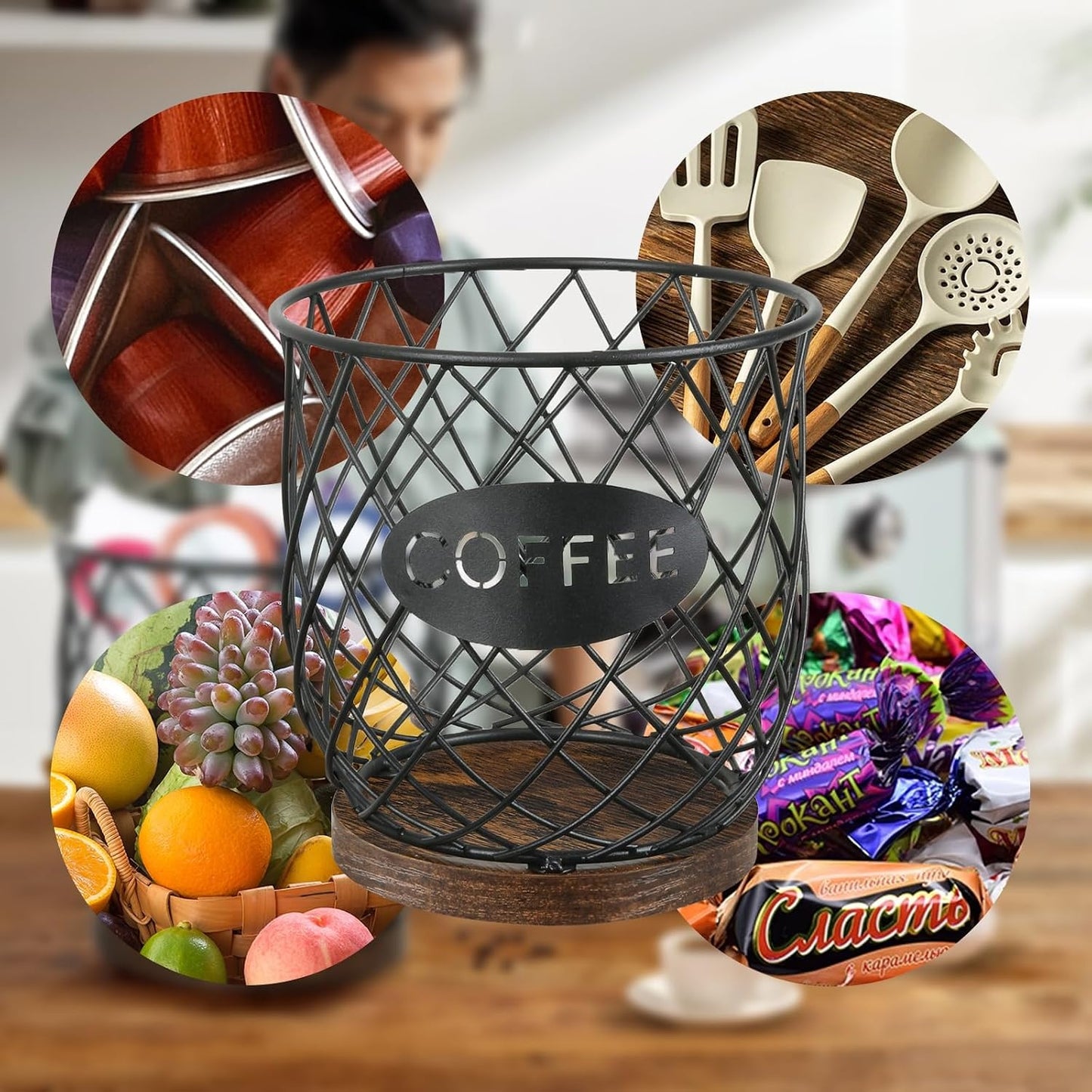 Home Collection 35Count K Cup Coffee Pod Holder Organizer