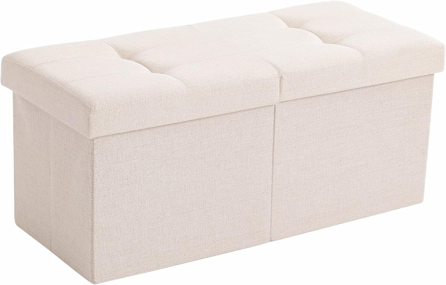 Home Collection 30-Inch Folding Storage Ottoman Bench