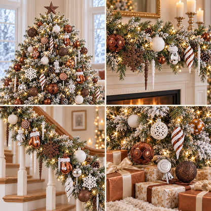 Home Collection Pack of 130 Shatterproof Christmas Ball Ornaments Assorted Holiday Tree Decorations