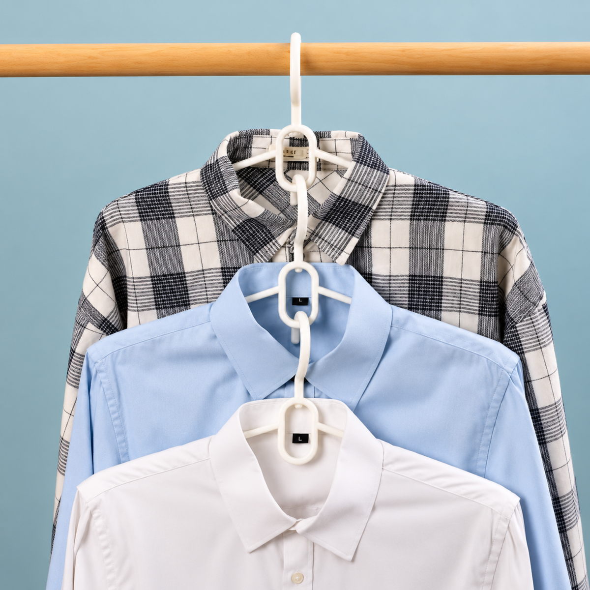 Home Collection 16 Pack Adjustable Clothes Hangers