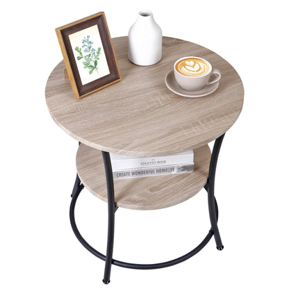 Home Collection 21.7" Round 2-Tier Side Table