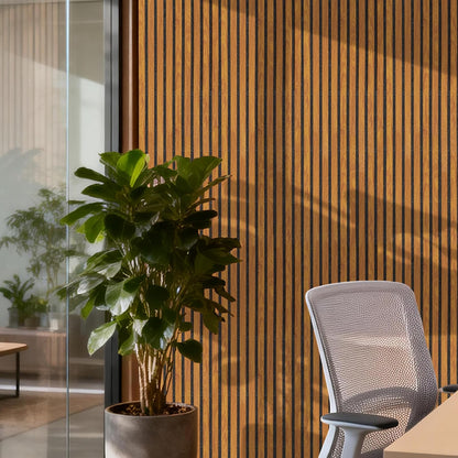 Home Collection Pack of 2 Acoustic Wood Slat Wall Panels, 47.2 x 23.6 Inches