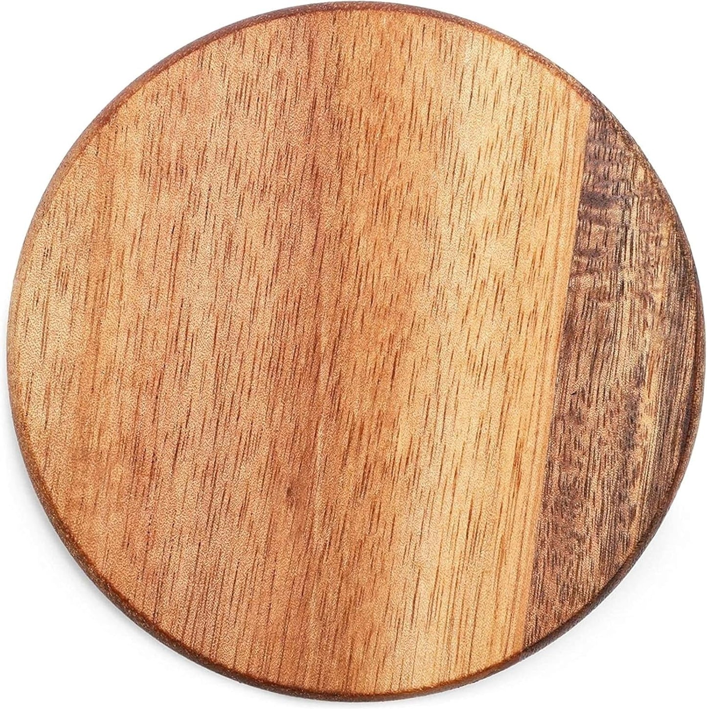 Home Collection 8Pcs Round Acacia Wood Drink Coasters 4"
