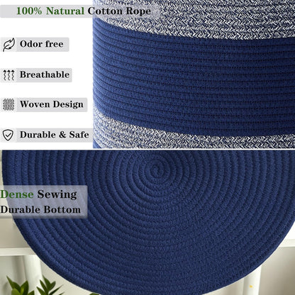 Home Collection 80L Tall Woven Rope Laundry Hamper and Storage Basket