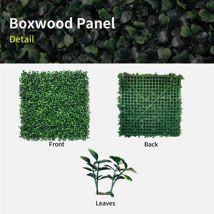 Home Collection 12Pcs Boxwood Grass Wall Panels 20x20"