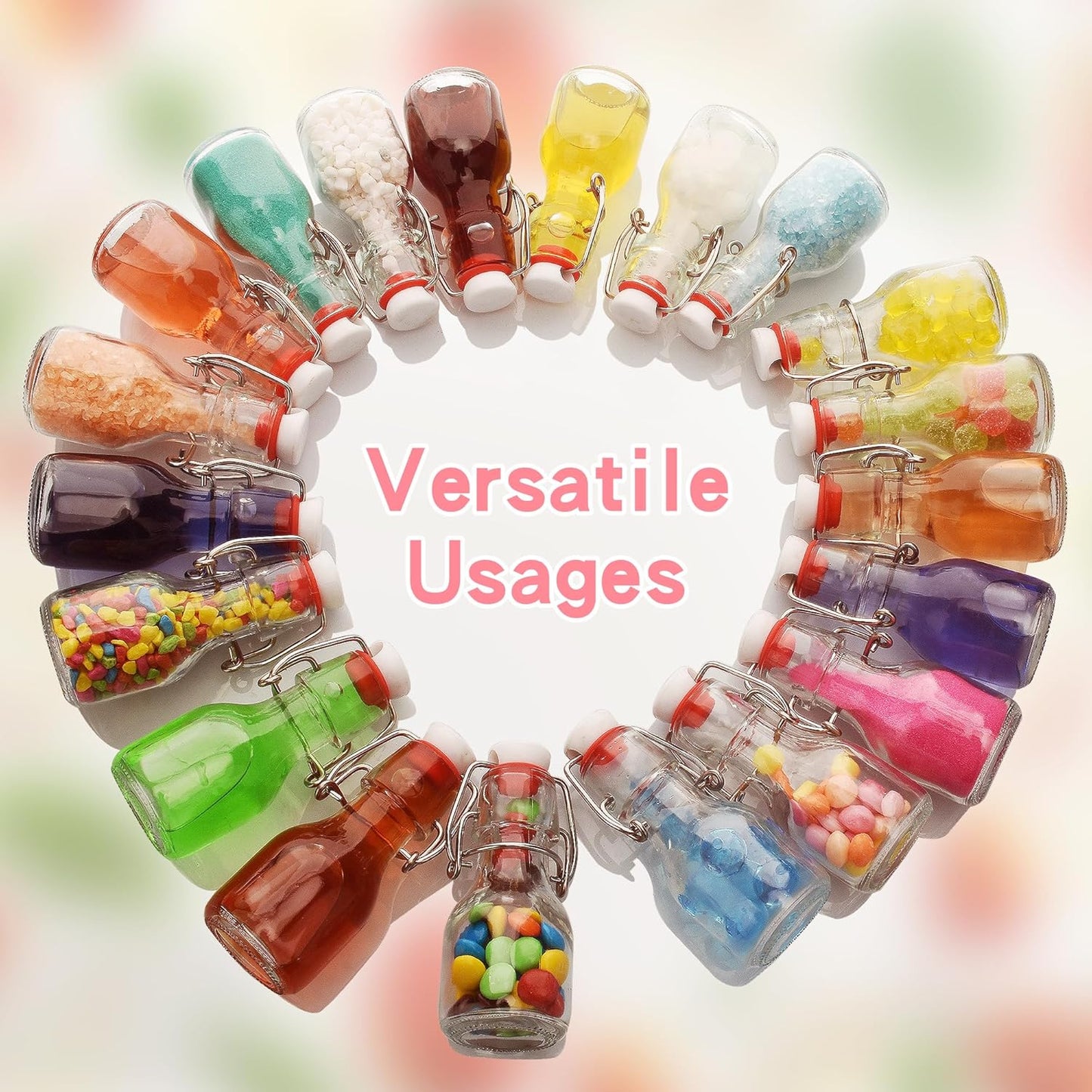 Home Collection 20-Pack 2 OZ Mini Swing Top Glass Bottles