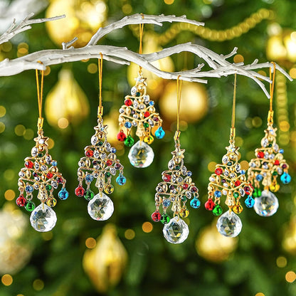 Home Collection Crystal Christmas Tree Ornament Sparkling Hanging Suncatcher Decoration